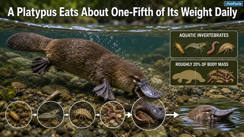 Platypus searching for worms underwater