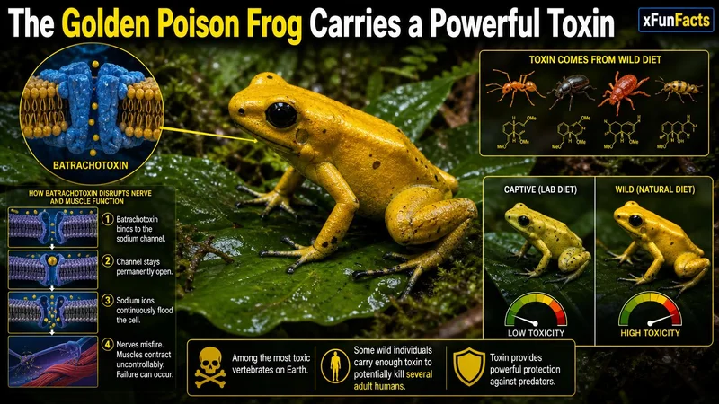 Poison dart frog on a rainforest leaf