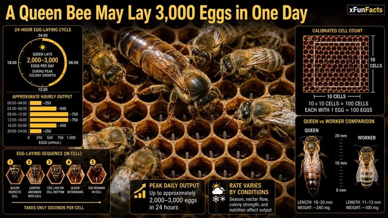 Queen bee in honeycomb