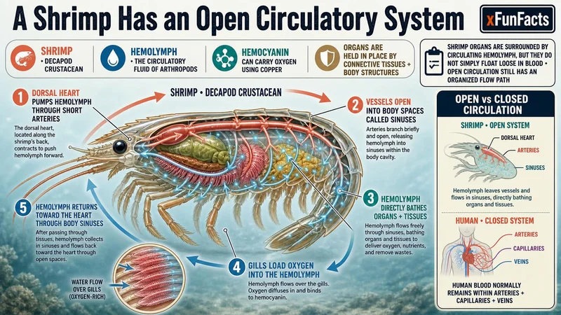 Shrimp anatomy illustration